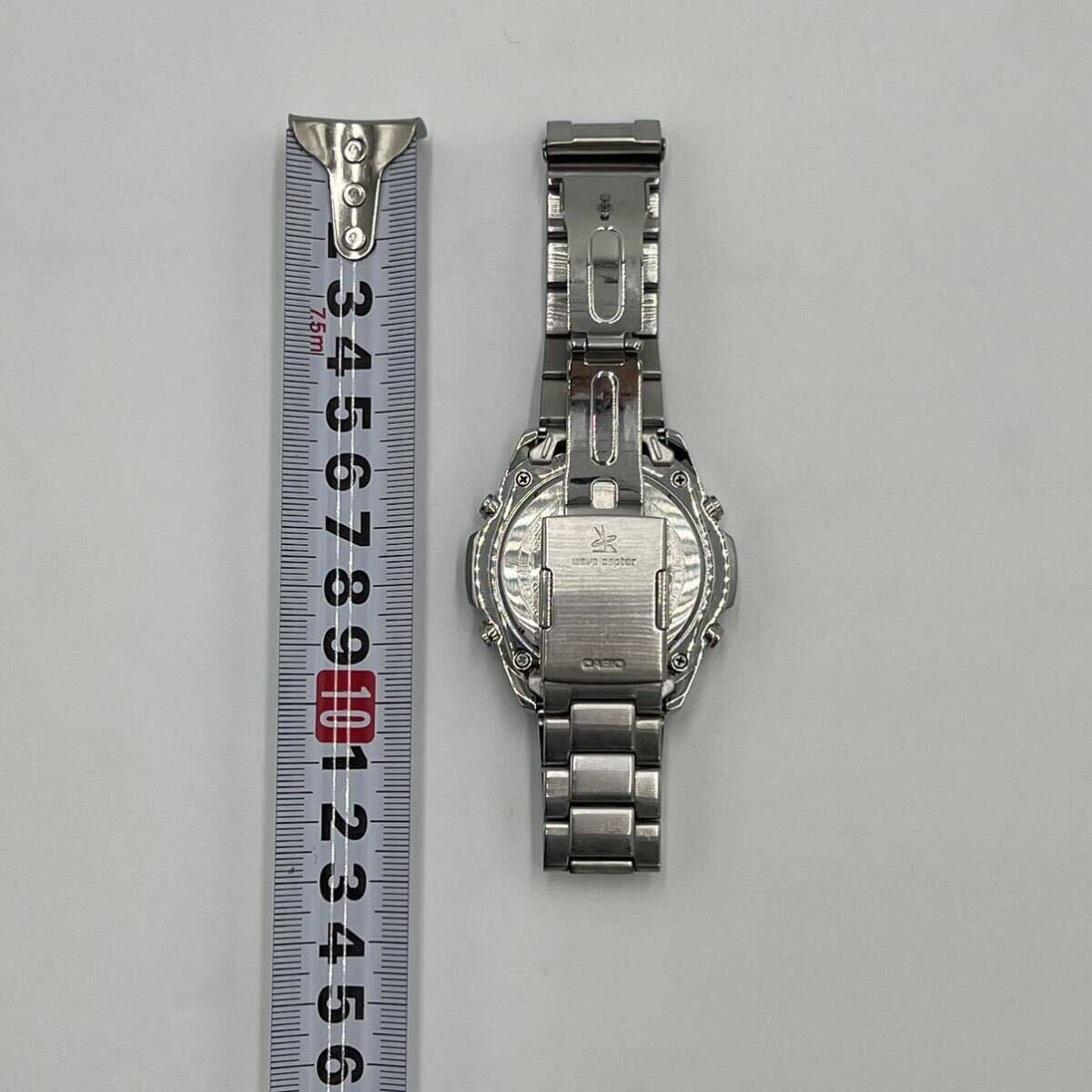 U3 カシオ電波 腕時計 WVA-320J デジアナ シルバーカラー金具 タフソーラーメンズ純正ベルト CASIO_画像5