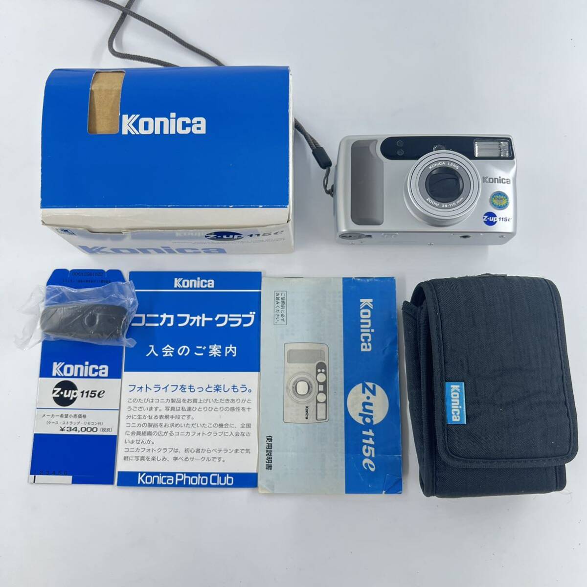 K4 Konica Zup 115e 38-115mm 通電OK シャッター音OK フィルムカメラ コニカ コンパクトカメラ コンパクトデジタルカメラ 箱 説明書の画像1