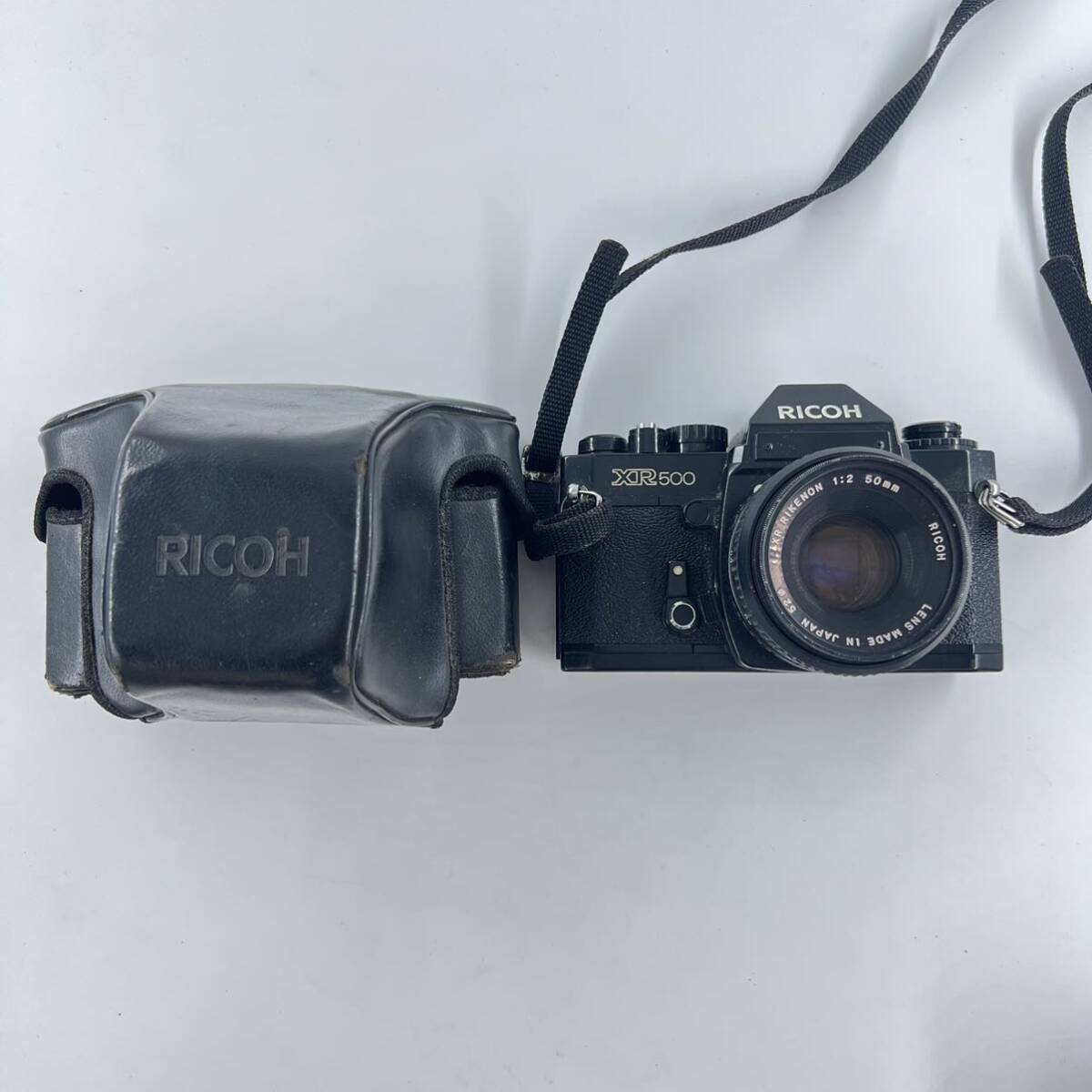 U4 RICOH リコー XR500 RIKENON 1:2 50mm MC SKYLIGHT 1B 52mm フィルムカメラ カメラ シャッター音OK _画像1