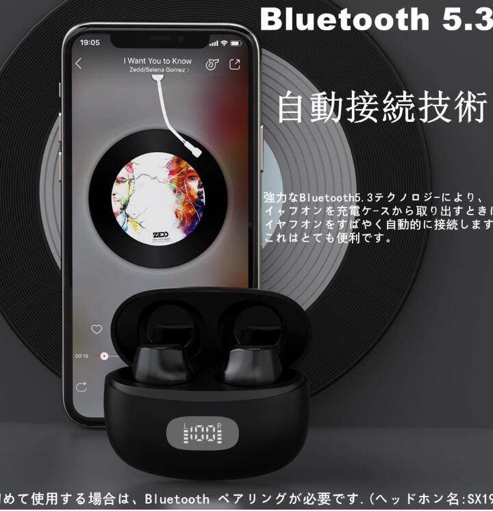  イヤホン ワイヤレスイヤホン Bluetooth 2023 最新 ブルートゥースイヤホン Bluetooth5.3+EDR搭載 カルナ型の画像2