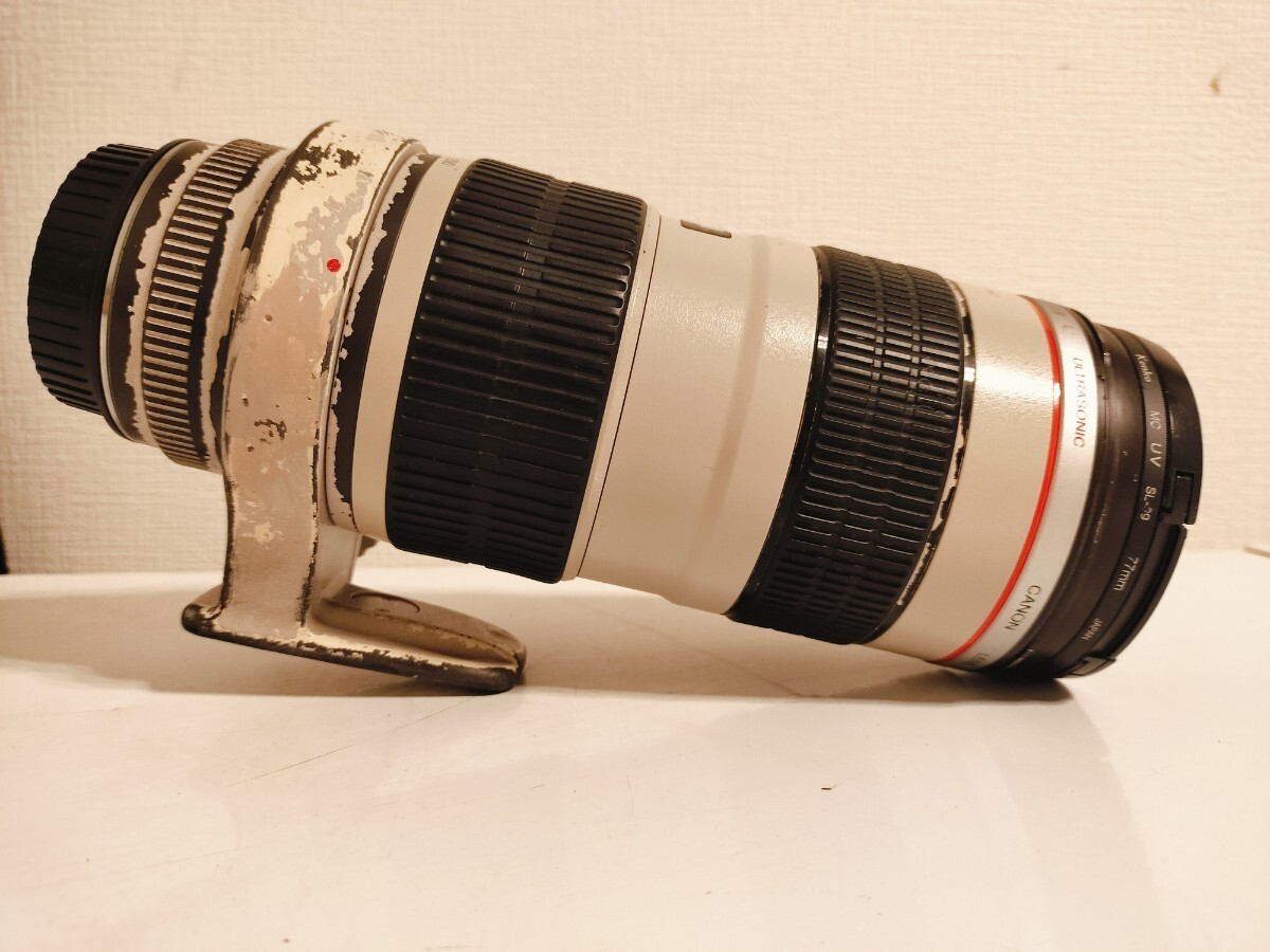 CANON EF70-200mm F2.8L USM 白レンズ フード キャップ レンズフィルター付きの画像1