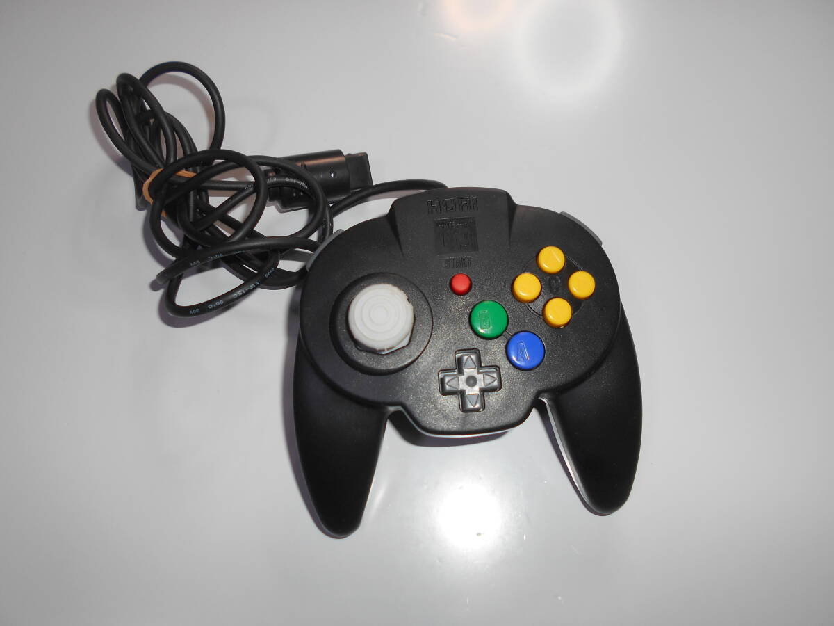 清掃動作品 Ｎ６４用 コントローラー ホリパッドミニ６４ ブラック NINTENDO64 ニンテンドー６４ horiの画像1