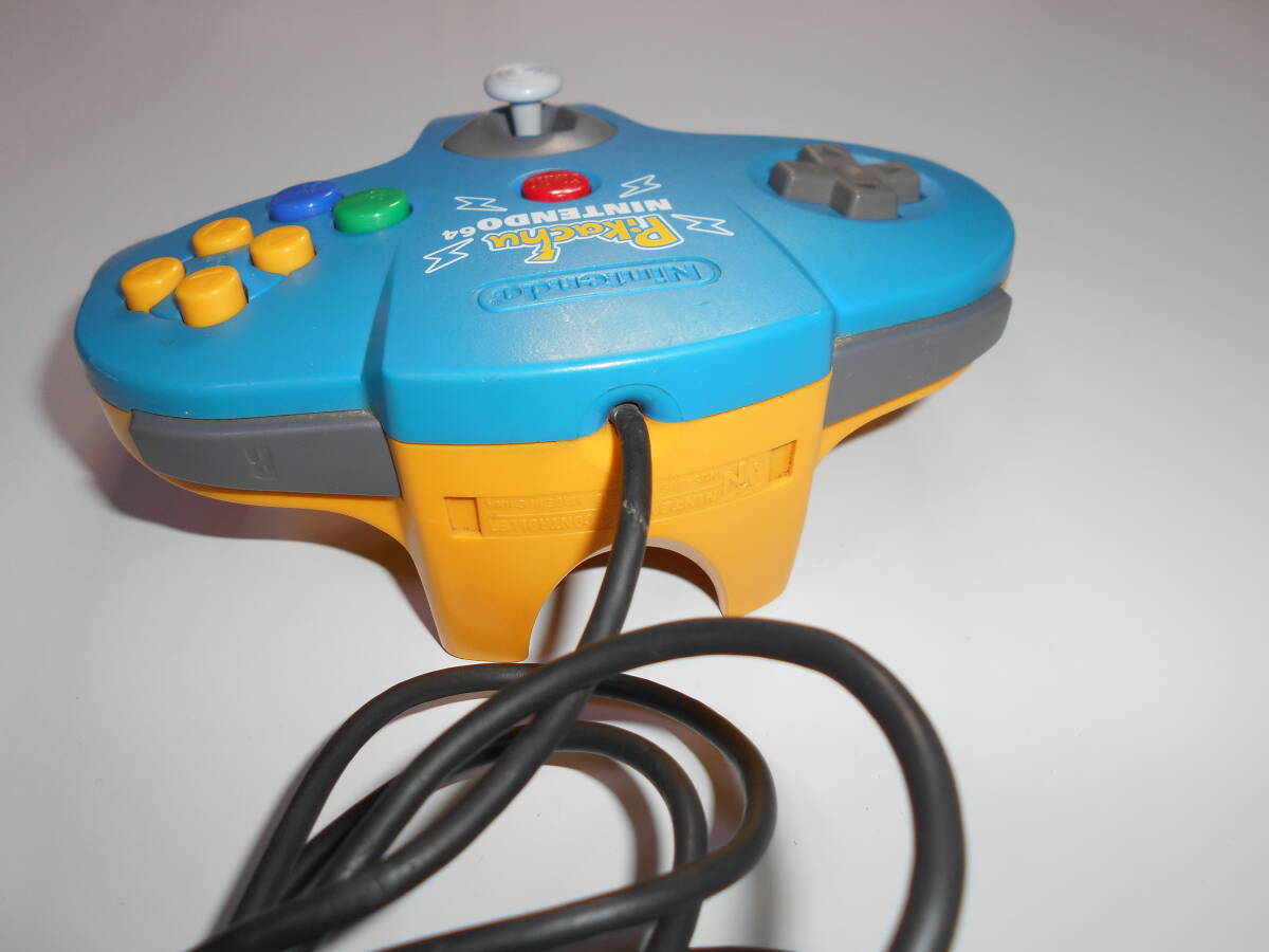 清掃動作品 Ｎ６４用 コントローラー ブロス Bros ポケモン ピカチュウ ブルー/イエロー NINTENDO64 ニンテンドー６４任天堂の画像4