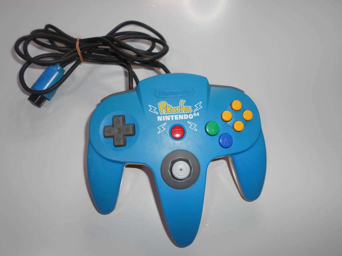 清掃動作品 Ｎ６４用 コントローラー ブロス Bros ポケモン ピカチュウ ブルー/イエロー NINTENDO64 ニンテンドー６４任天堂の画像1