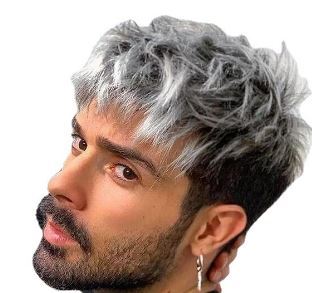  новый товар жаростойкий katsula мужчина мягкий парик Dan ti полный парик парик. серебряный серебряный .T5