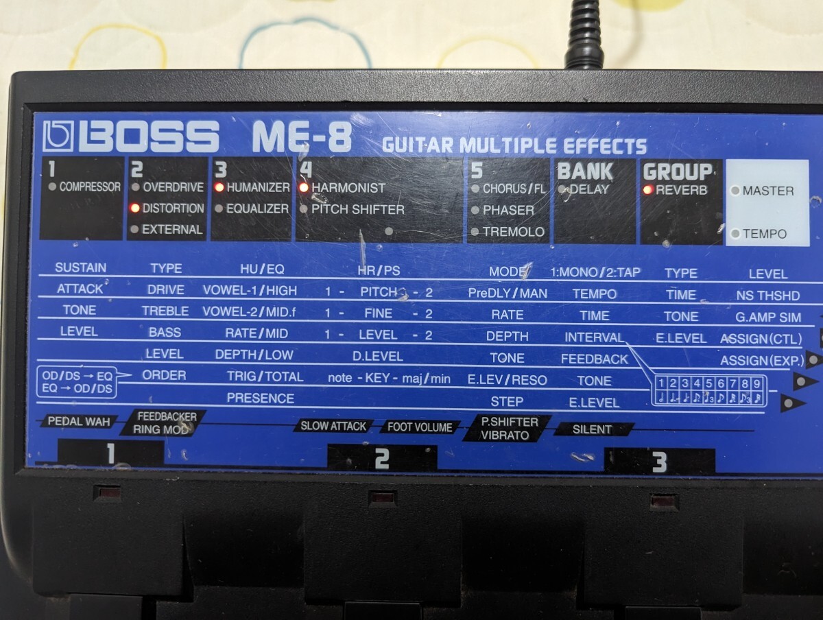 BOSS ME-8 マルチエフェクター ACアダプター付き 通電確認済み ボスの画像2