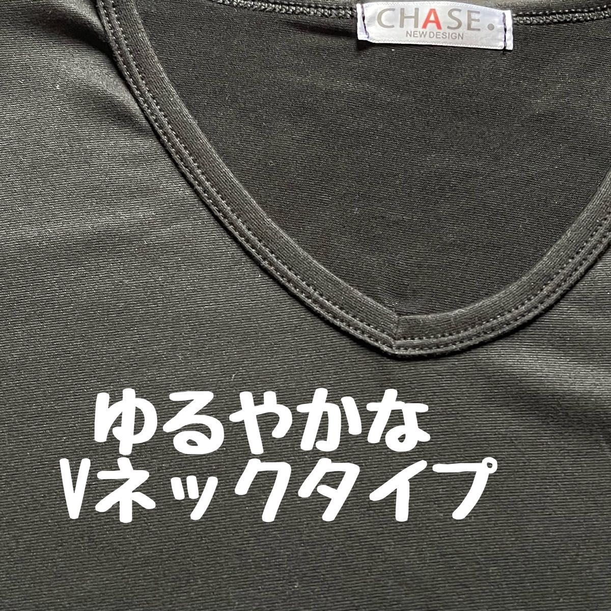 Tシャツ カジュアル シンプル カットソー レディース　きれいめ　黒　Ｌ