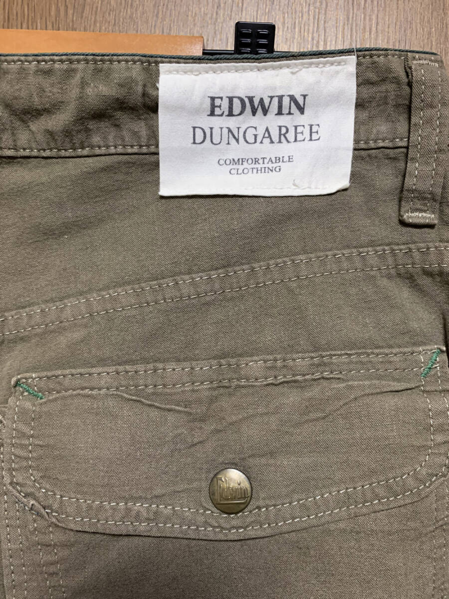 L EDWIN 718RS TEMP｜エドウィン DUNGAREE ダンガリー 綿×ヘンプ 茶系 イージーパンツ_画像6