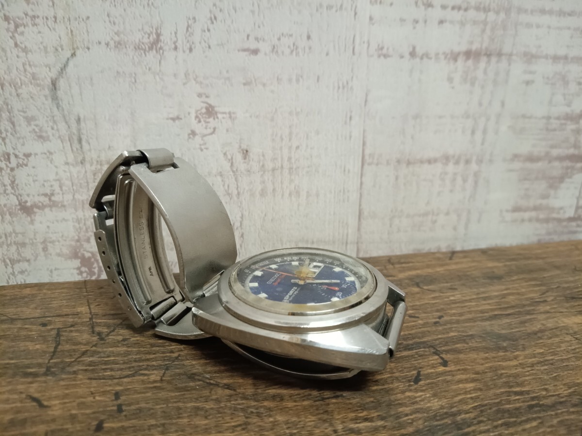 SEIKO セイコー 腕時計 SEIKO5 セイコー5 Speed Timer 6139-6010 スピードタイマー ブルーダイアル メンズ 時計 ジャンクの画像4