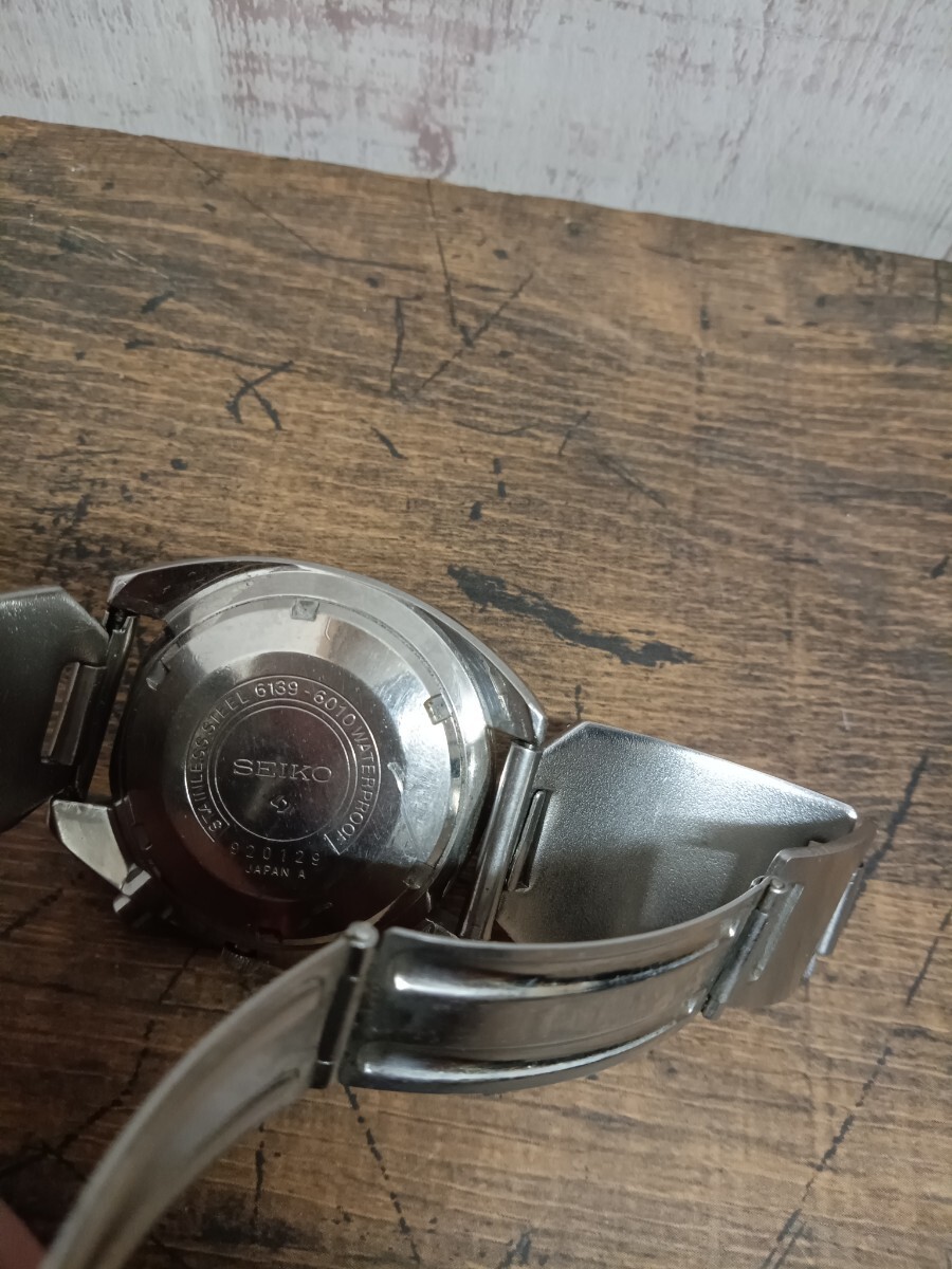 SEIKO セイコー 腕時計 SEIKO5 セイコー5 Speed Timer 6139-6010 スピードタイマー ブルーダイアル メンズ 時計 ジャンクの画像6