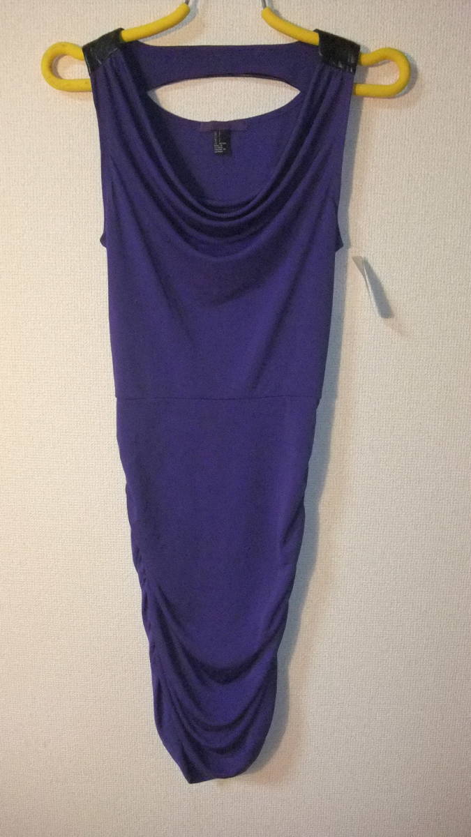 ★FOREVER 21★新品未使用 アメリカフォーエバー21 ワンピースUSサイズSパープル Purple Dress　紫タイトドレス　カクテルパーティー_画像1