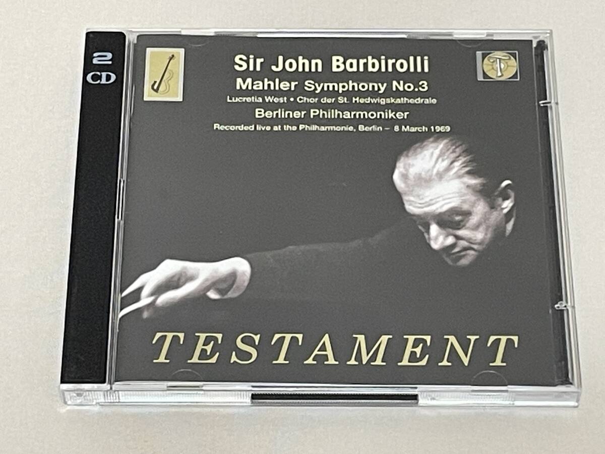 2CD Testament UK SBT2-1350バルビローリ/ベルリンフィルハーモニー/マーラー 交響曲第3番◇S39の画像1