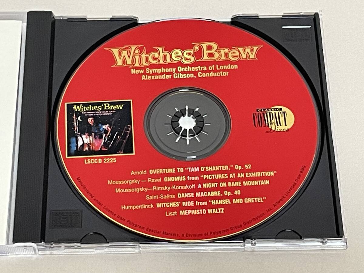 廃盤 希少 【GOLD CD】◇「 WITCHES' BREW 」アレクサンダー・ギブソン ロンドン新交響楽団 CLASSIC COMPACT DISCS LSCCD2225 S1の画像2