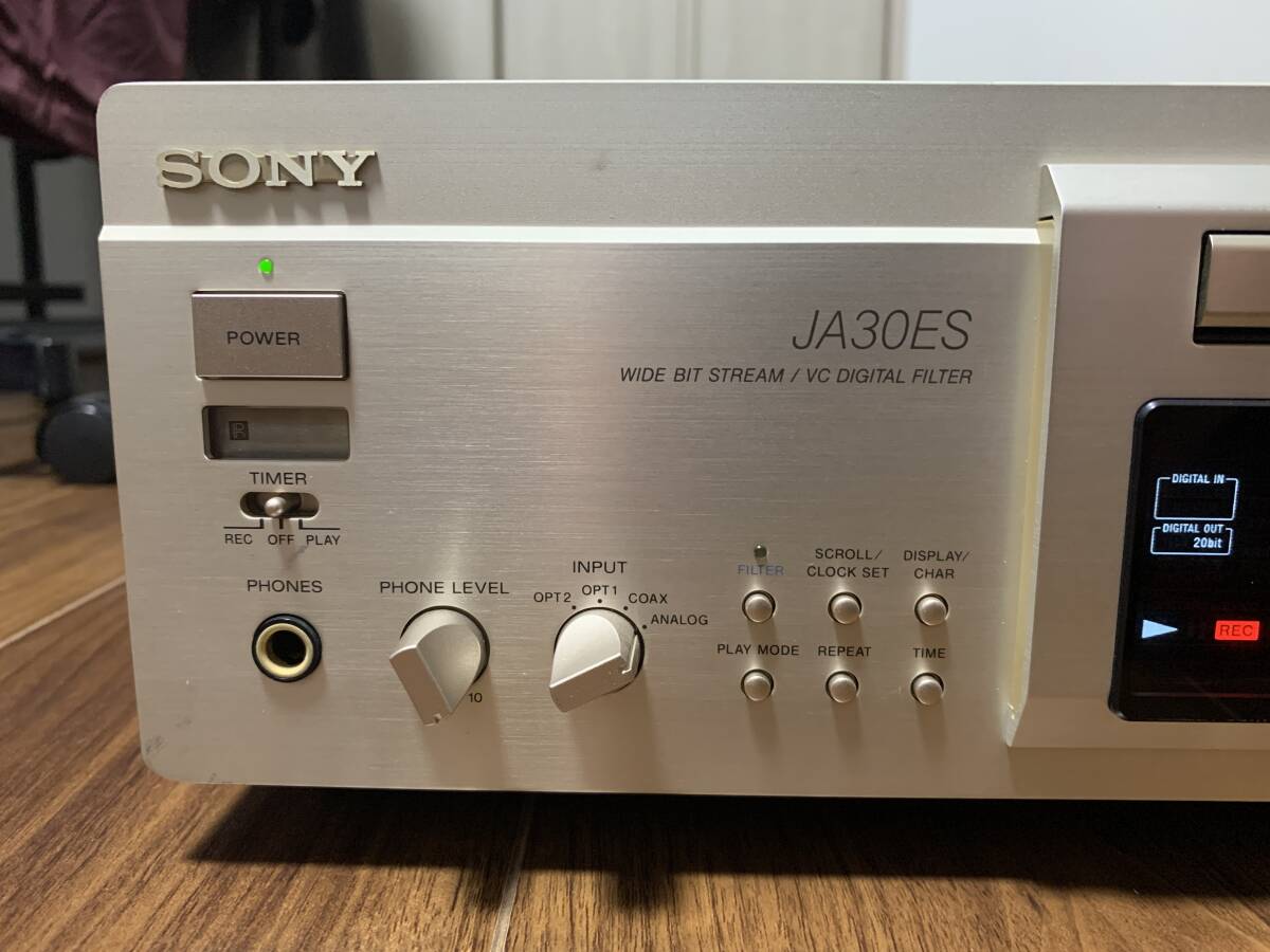貴重品！ SONY MDS-JA30ES 高音質MDデッキ リモコン・説明書付_画像3