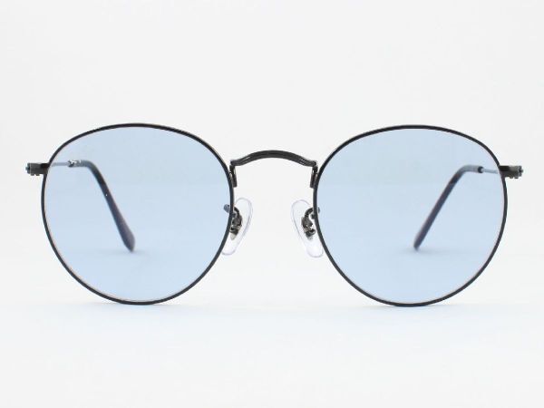 Ray-Ban レイバン RB3447-002/64 サングラス ROUND METAL ラウンドメタル ブラック ライトブルー ライトカラー ラウンド 丸メガネ 00264の画像2