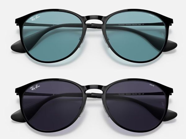 ケース茶 Ray-Ban レイバン RB3539-002/Q5 調光サングラス Erika metal エリカメタル ブラック ブルー 002Q5 エリカ メタル パントスの画像9