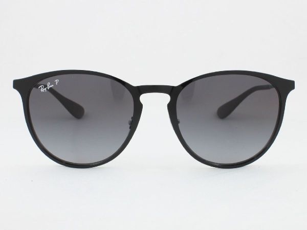 ケース茶 Ray-Ban レイバン RB3539-002/T3 偏光サングラス Erika metal エリカメタル ブラック グレー エリカ メタル パントス 002T3 54-19_画像2