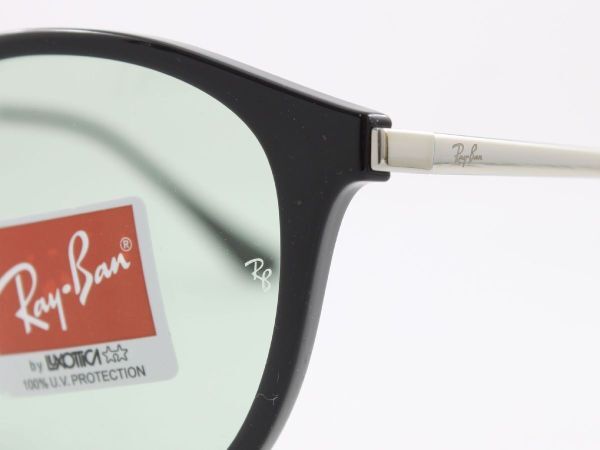 訳ありケースなし Ray-Ban レイバン RB4334D-6292/2 サングラス ブラック ライトグリーン ボストン 大きめ アジアンフィット 62922の画像7