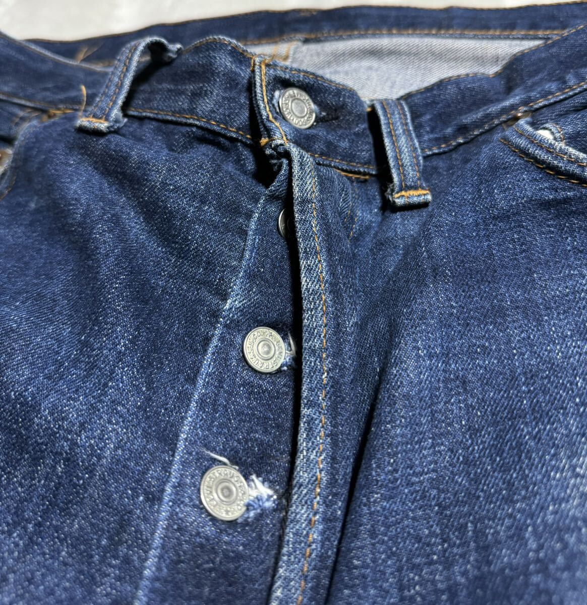 濃紺 70s Levis501 66前期 ヒゲ スレーキスタンプ リーバイス オリジナル ビンテージ / BIGEビッグE 501XX 502 505 606 片面 革パッチ