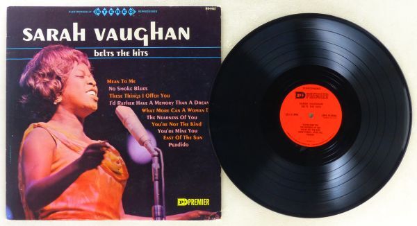 ■Sarah Vaughan（サラ・ヴォーン）｜Belts The Hits ＜LP 1966年 US盤＞_画像3