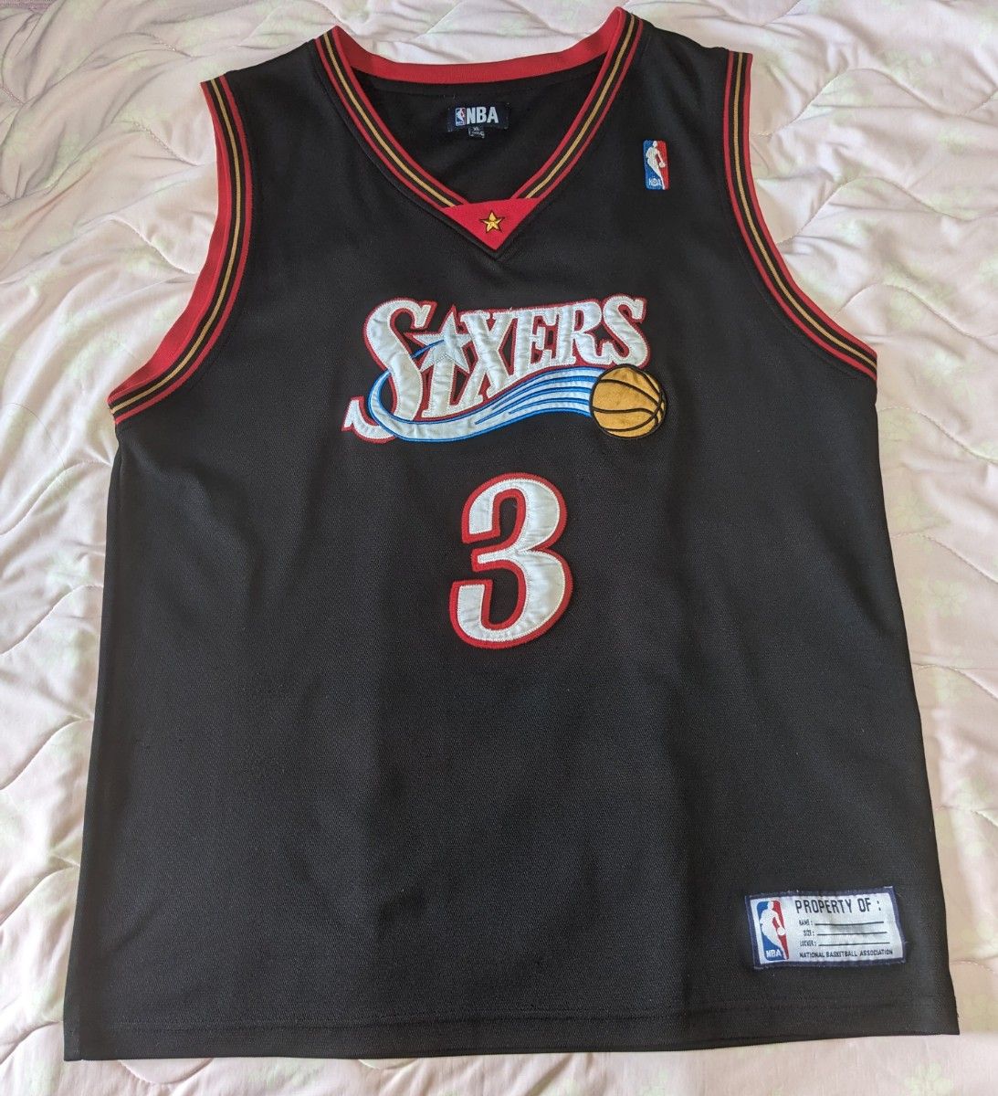 NBA Sixers #3 Iverson Jersey XL 刺繍