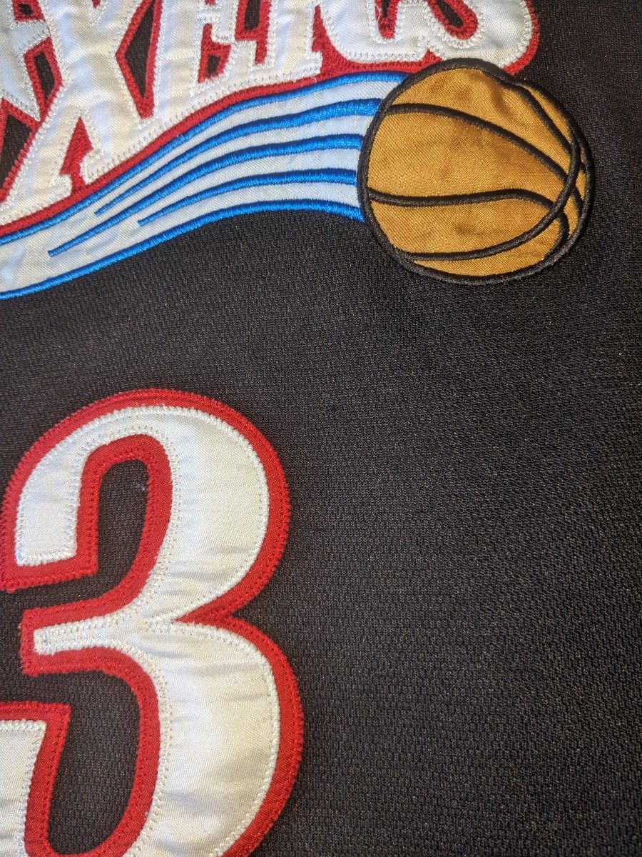 NBA Sixers #3 Iverson Jersey XL 刺繍