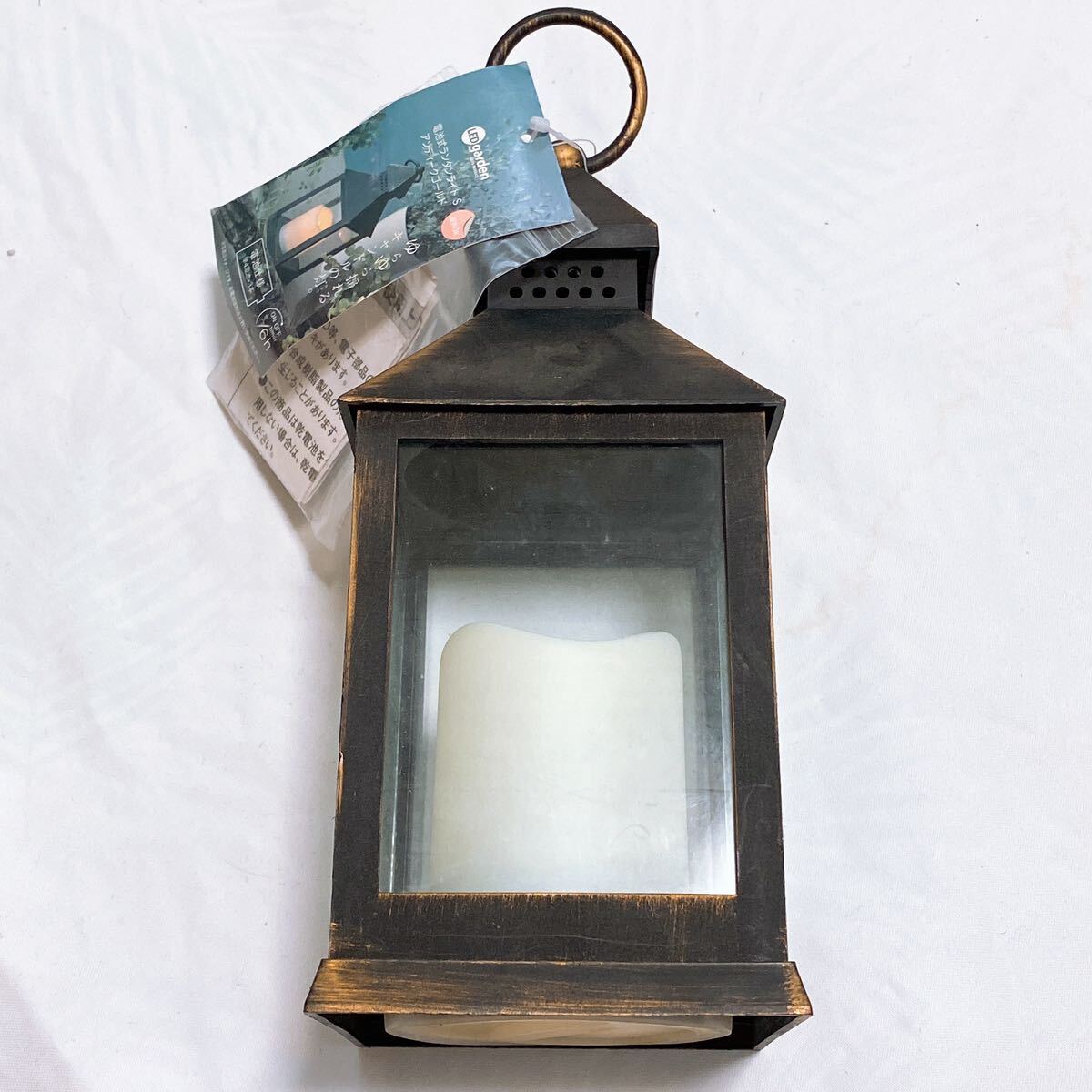 [ unused goods ]taka show battery type lantern light S antique Gold 2 point set garden light lantern interior 