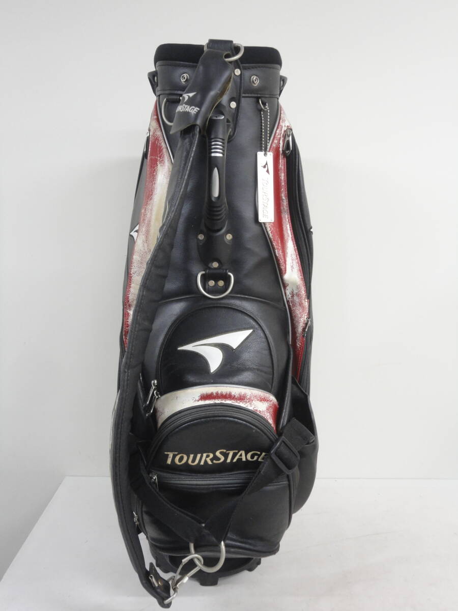 TOURSTAGE CBTS50 プロスペックキャディバッグ 黒/赤 9.0型 TOURSTAGE CBTS50 プロスペックキャディバッグ 黒/赤 9.0型