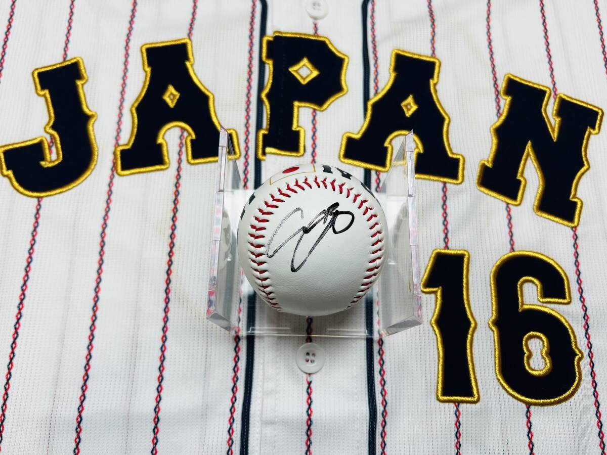 2023 World Baseball Classic мир один MVP samurai Japan MLBdoja-s большой . sho flat игрок #16 автограф автограф мяч Logo мяч 