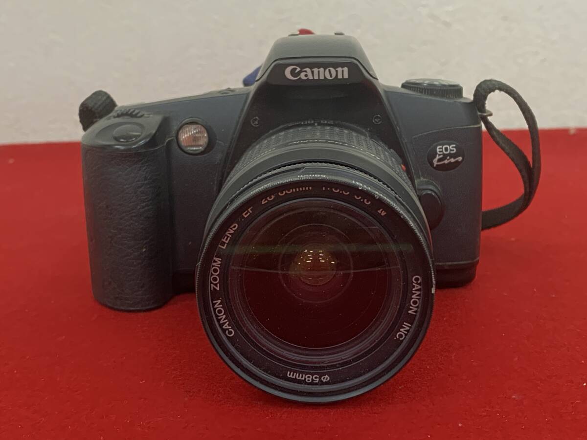 M-5959 【同梱不可】980円～ 現状品 Canon/キャノン EOS Kiss フィルムカメラ EF 28-80mm 1:3.5-5.6 58mm カメラ用品の画像1