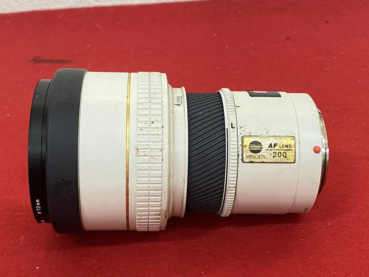 M-5984 【同梱不可】980円～ 現状品　MINOLTA/ミノルタ　カメラレンズ　AF　200　APO TALE 200mm　1：2.8　72mm　カメラ用品　_画像2