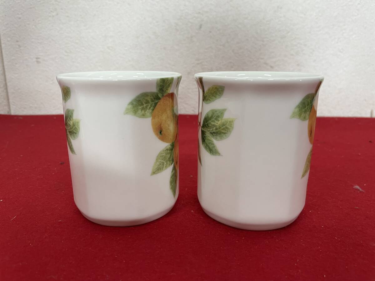 M-5993 【同梱不可】980円～ 現状品 ROYAL DOULTON/ロイヤルドルトン マグカップ 2点セット シトラス柄 食器 キッチン用品 の画像5