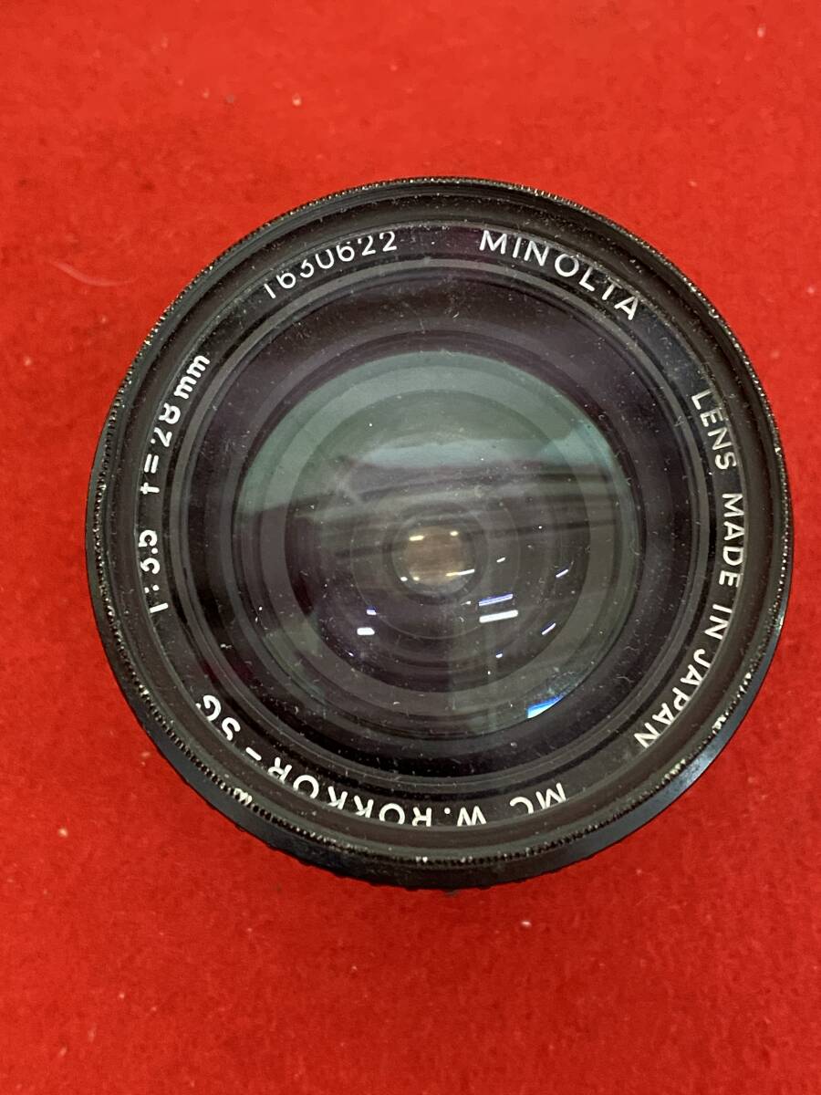 M-5977【同梱不可】980円～ 現状品 MINOLTA/ミノルタ カメラレンズ MC W.ROKKOOR-SG 1：3.5 f=28mm Kenko SKYLIGHT 55mm カメラ用品の画像5