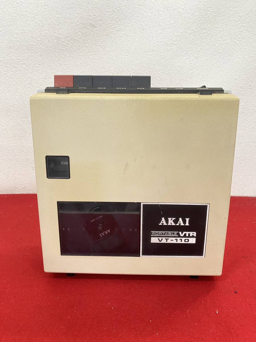 M-6000 【同梱不可】980円～ 現状品 AKAI/アカイ ポータブル VTR VT-110 ポータブルカメラ VC-115 昭和レトロ の画像2