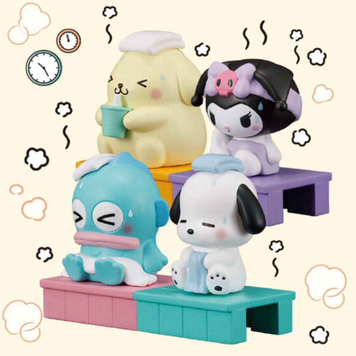 シナモ クロミ ポムポムプリン フィギュア 新品未開封 ととのうふろとも クロミちゃん ポムポムプリン