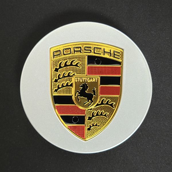 ポルシェ センターキャップ 76mm シルバー ゴールド 現行タイプ 4個セット 新品未使用 送料無料 Porsche_画像2