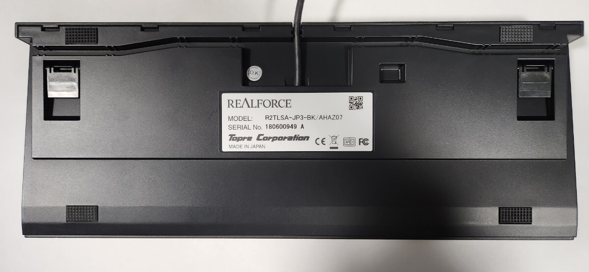 東プレ REALFORCE USBキーボード R2TLSA-JP3-BK 日本語配置(かな刻印なし) 美品の画像3