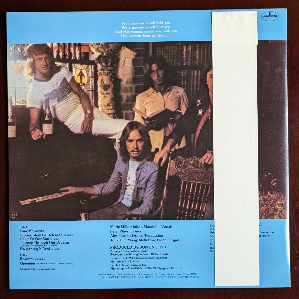 Sebastian Hardie セバスチャン・ハーディ / Four Moments 哀愁の南十字星　国内盤　LP　帯付き（17PP-8）　プログレ_画像2