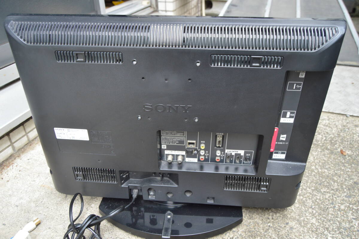現状品 電源確認のみ リモコン効かず SONY ソニー KDL22CX400 液晶テレビ 2012年製 B-CAS付き リモコン付_画像4