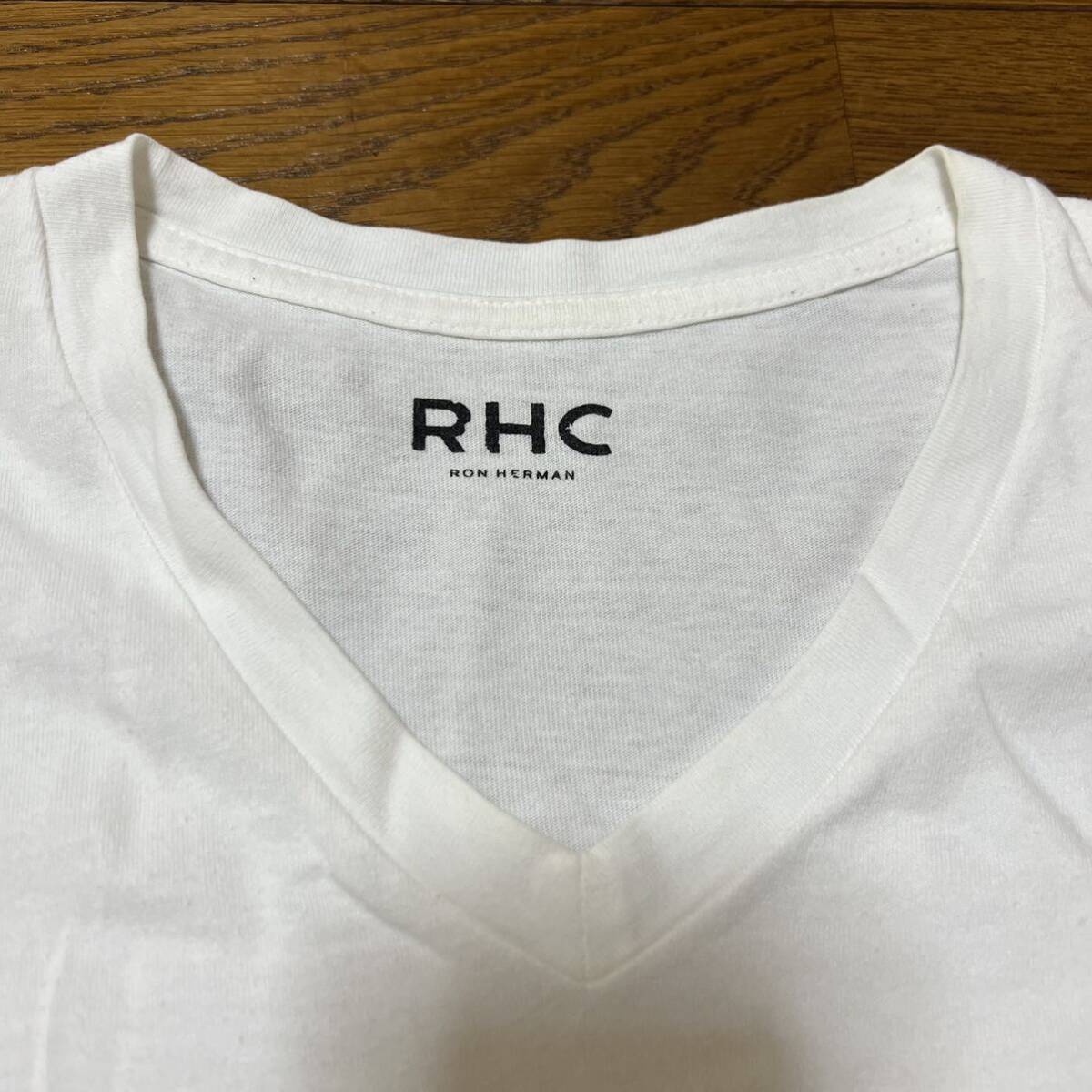 RHC ロンハーマン　VネックTシャツ　メンズ　白　Sサイズ　ポケットTシャツ 半袖Tシャツ