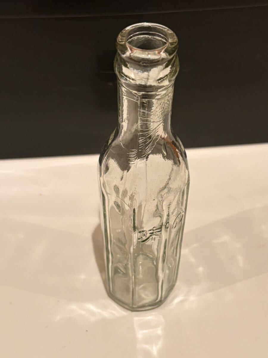 レトロ アンティーク ガラス瓶 ボトルギディング 「味の王」ボトルの画像6
