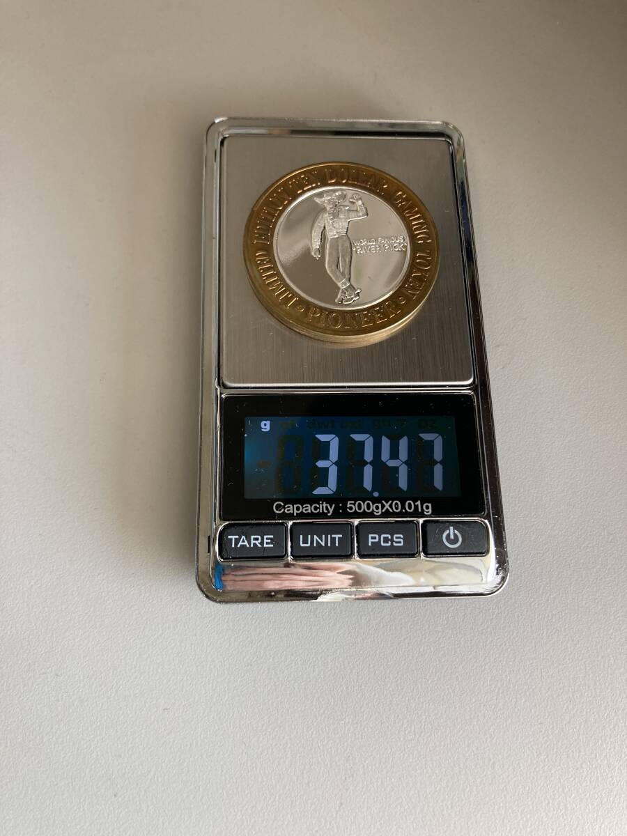 銀貨 純銀製 10ドル トークン メダル アメリカ ラスベガス ピオナー PIONEER コインカプセル保管品の画像3