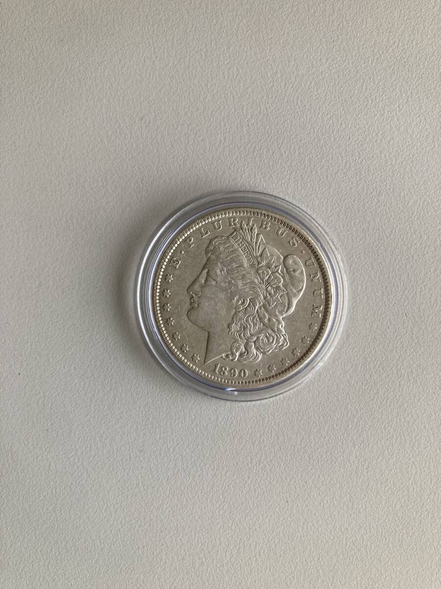  silver coin America 1 dollar Morgan dala- Morgan dala-1890 year coin Capsule storage goods 