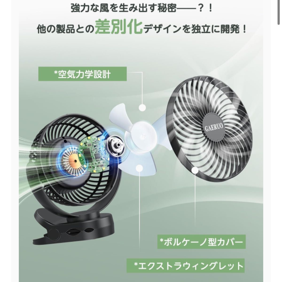 卓上扇風機 小型 クリップ【4Way静音使用・5in1新昇級】USB扇風機 超強風 風量3段階調整 720°角度調整 