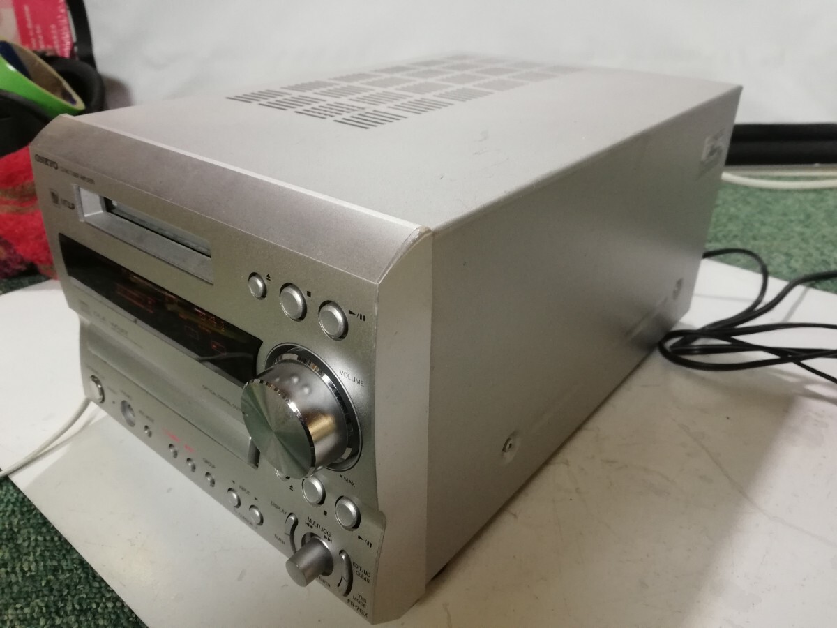  tube 46(CD, MD reproduction verification, used present condition, immediately shipping )ONKYO mini component,CD/MD tuner amplifier FR-7GX