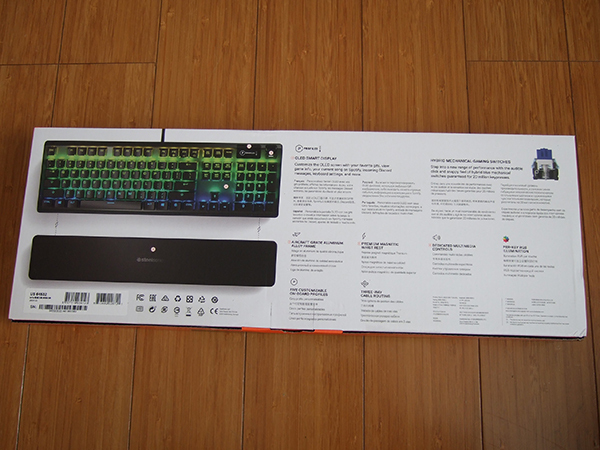 同梱可■新品 SteelSeries ゲーミングキーボード APEX 5 US64532 ハイブリッド型 メカニカル 英語配列 有線 耐久性 RGBライトの画像2