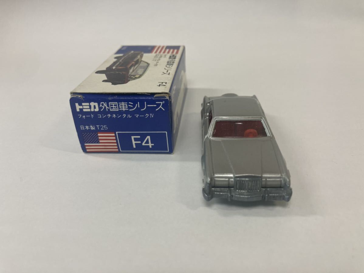 トミカ ミニカー No F4 フォード コンチネンタル（シルバー）赤シート 1Eホイール 箱付きの画像3