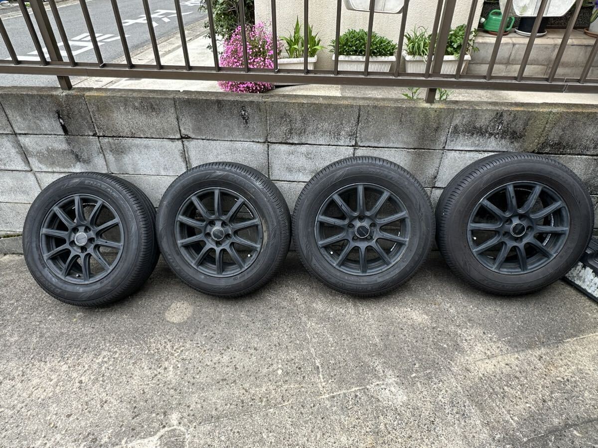 195/65R15 エナセーブ EC300+ とアルミBRIDGESTONE ECO FORME CRS131 6J 100 5穴 +45 4本セットの画像1