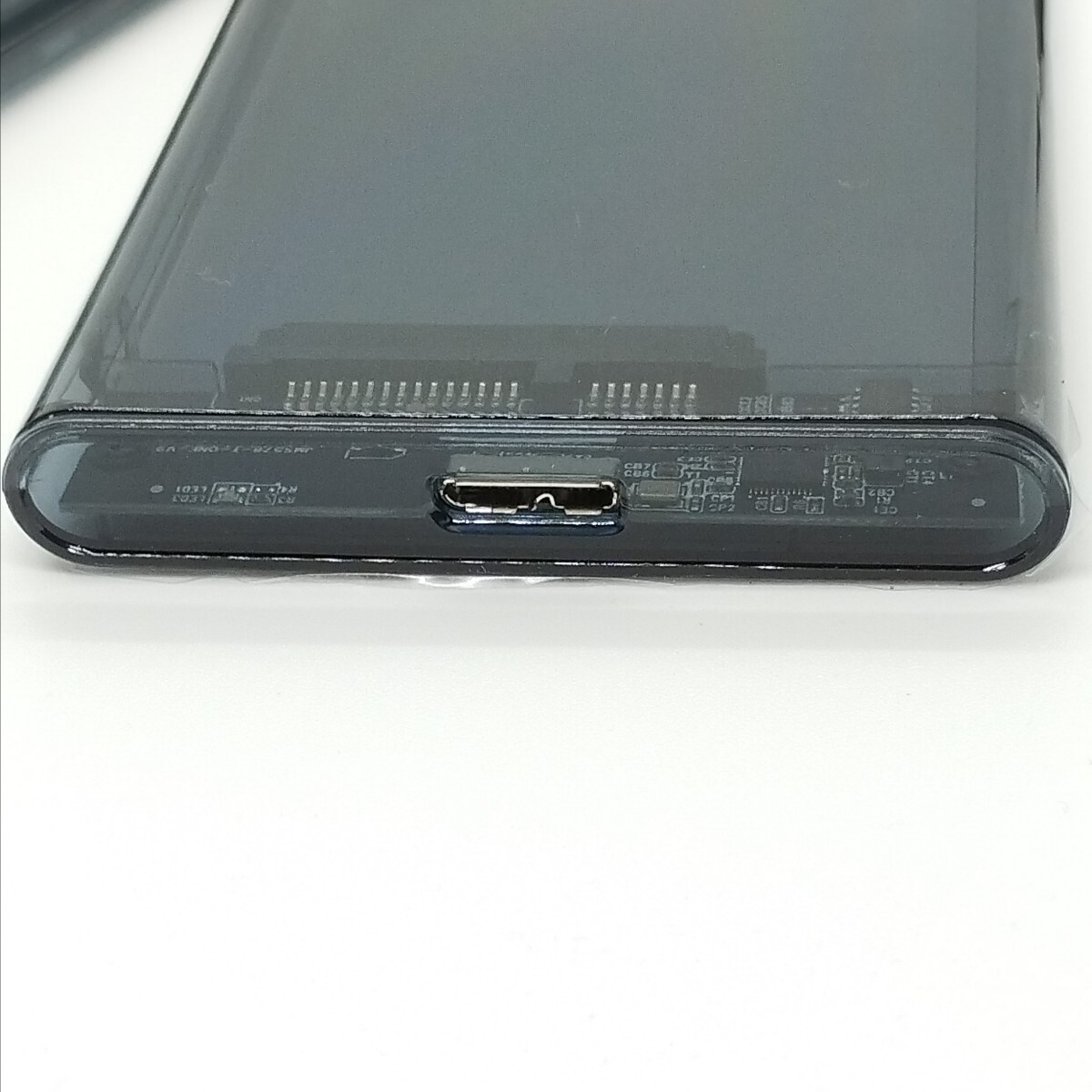 送料無料2個セット 2.5インチ HDD SSD ハードディスク 外付けケース USB3.0 SATA 透明 クリア ブラック プラグアンドプレイ 工事不要 E14の画像3