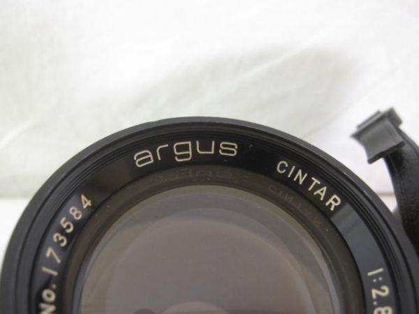 富岡光学 ARGUS CINTAR アーガスシンター/1:2.8 135mm オールドレンズ ケース付 良品の画像4